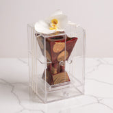 مبخر أنيق أحمر مع بوكس أكريليك