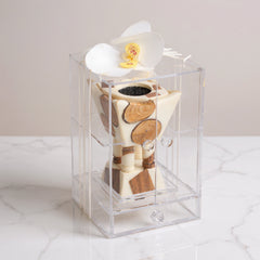 مبخر أنيق أبيض مع بوكس أكريليك