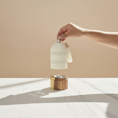 مبخر خشبي مع غطاء معدني