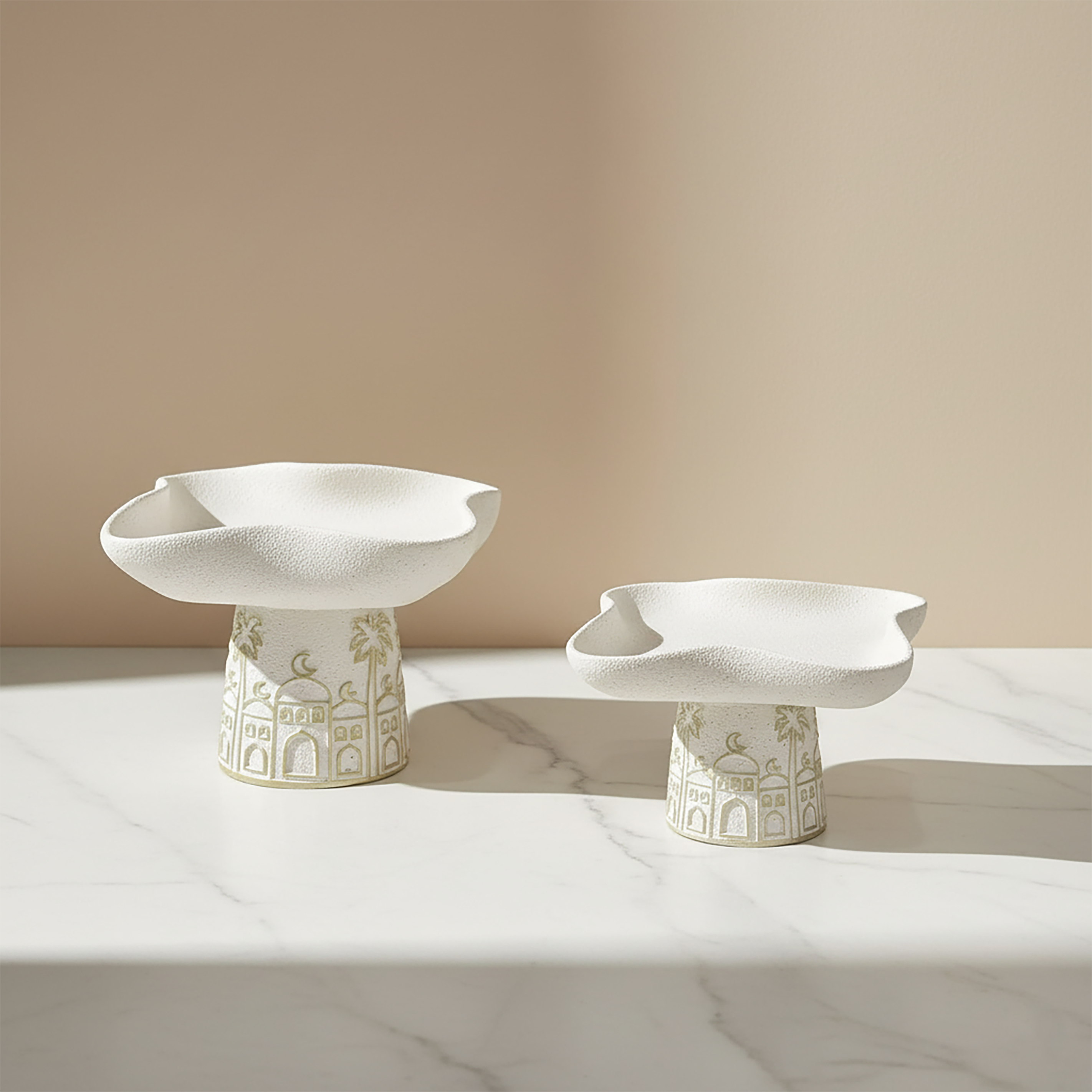 طقم من 2 إستاند خزف رمضاني