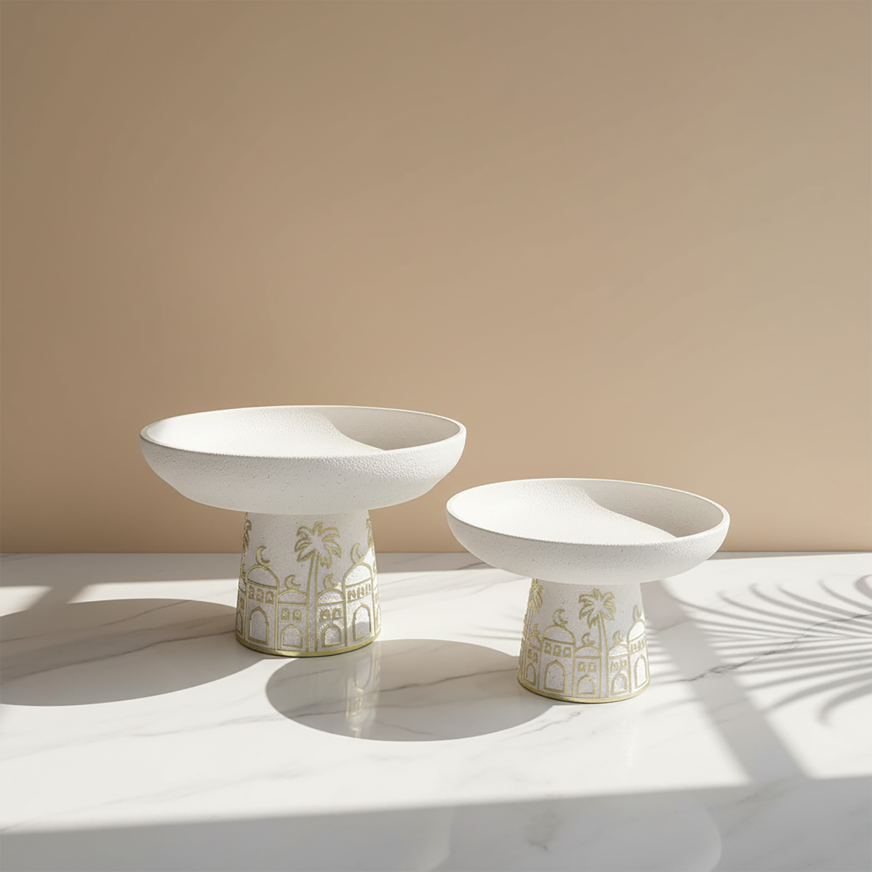 طقم من 2 إستاند خزف رمضاني