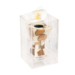 مبخر أنيق أبيض مع بوكس أكريليك