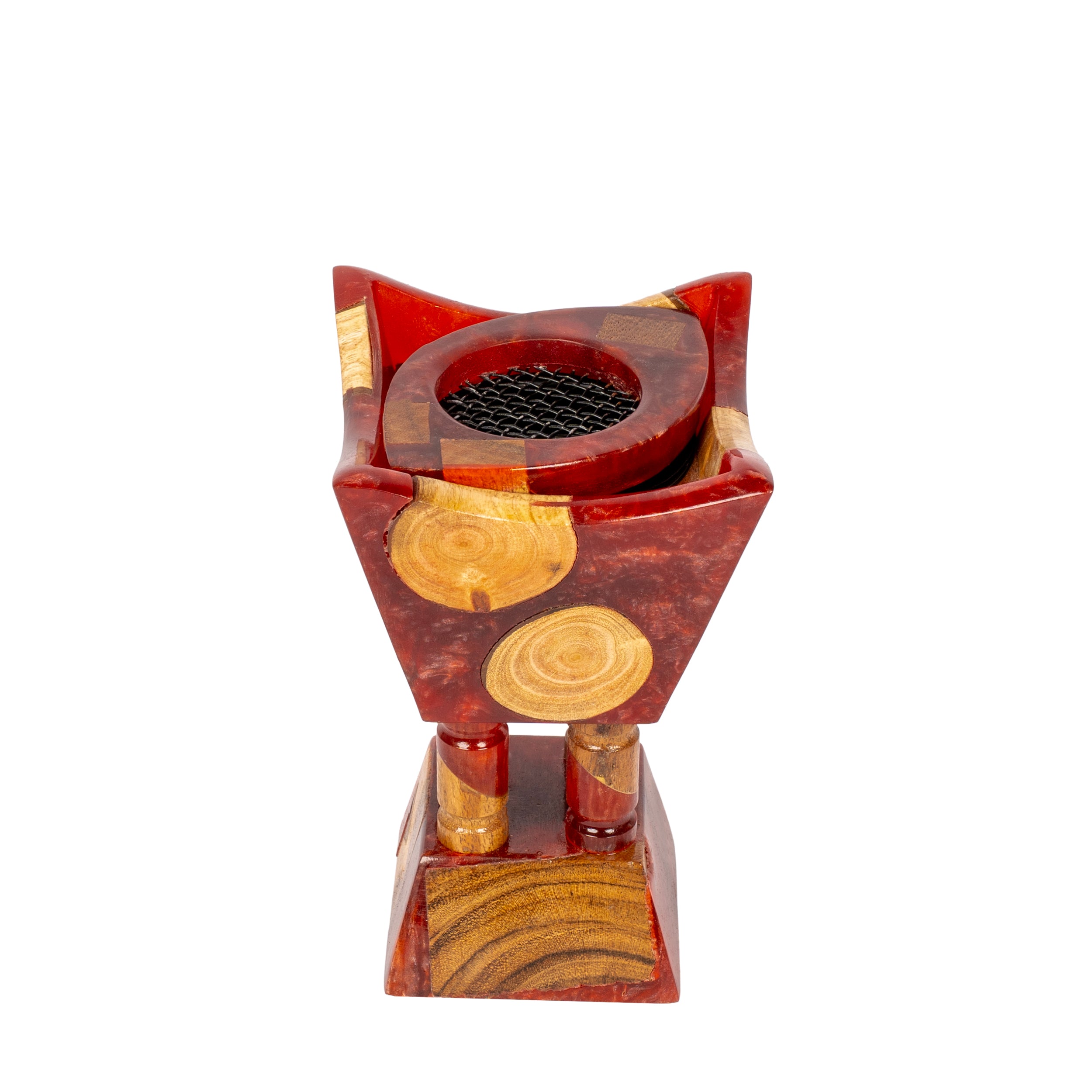 مبخر أنيق أحمر مع بوكس أكريليك