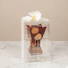 مبخر أنيق أحمر مع بوكس أكريليك