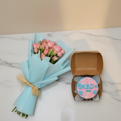 بوكيه ورد مع كيك