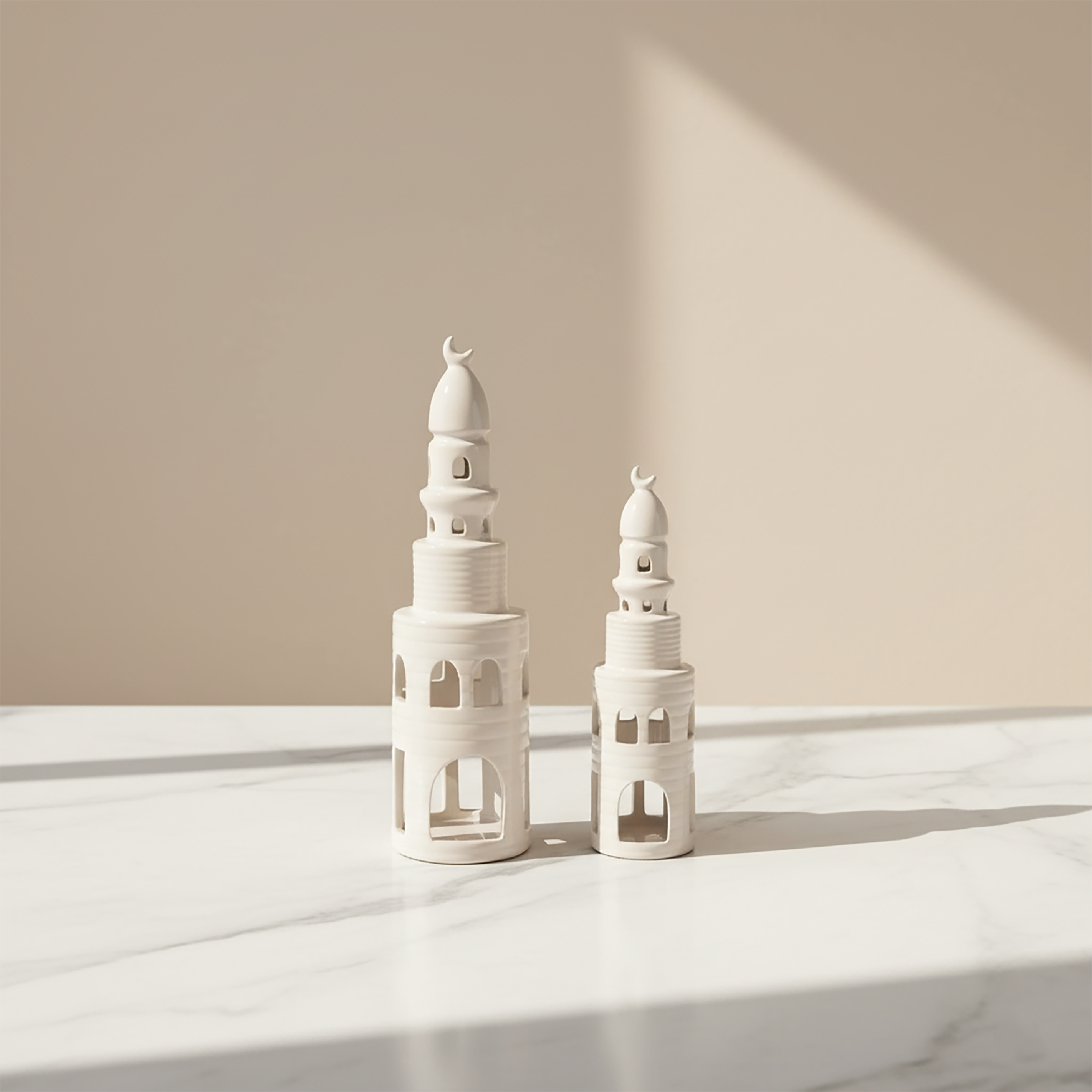 طقم 2 مئذنة خزفية