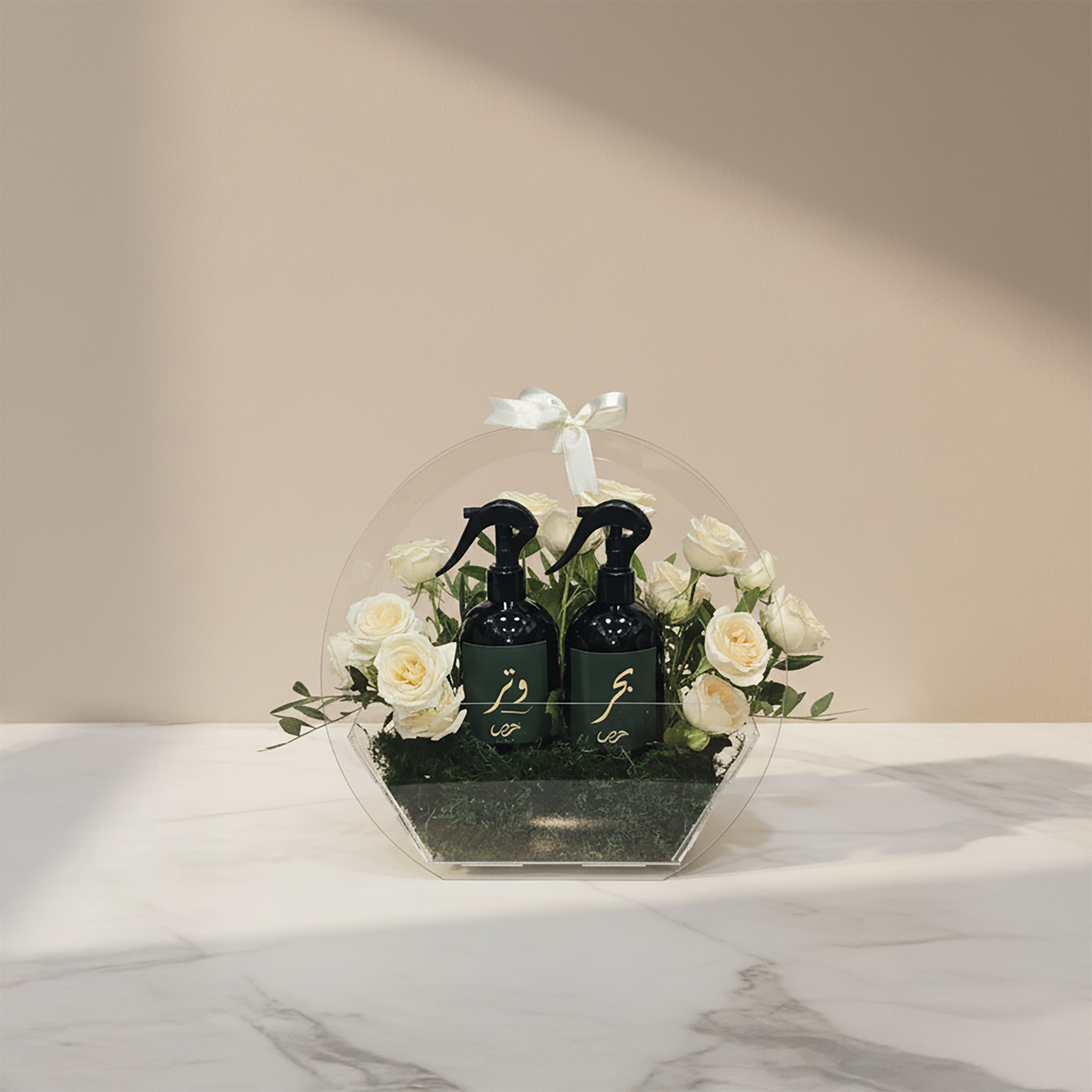 Two home spray with flower arrangement