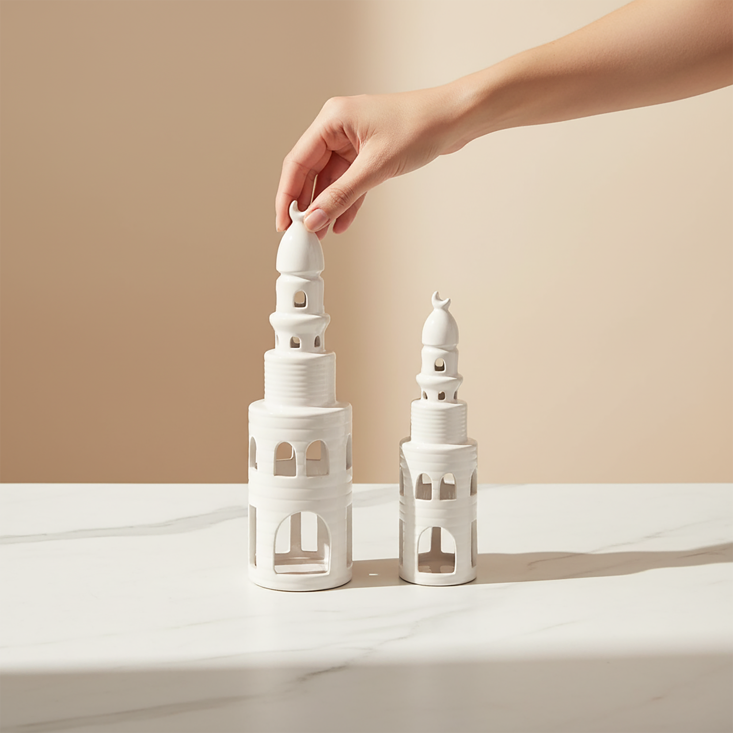 طقم 2 مئذنة خزفية