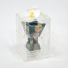 مبخر أنيق أخضر مع بوكس أكريليك